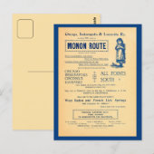  Chicago Indianopolis Louisville Railway Briefkaart (Voorkant / Achterkant)