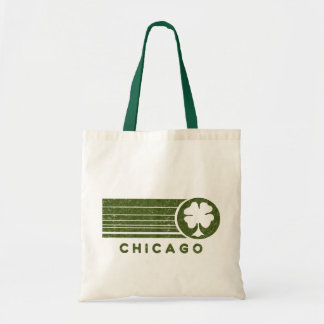 Chicago Irish Four Leaf Clover Canvas tas