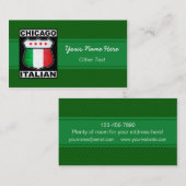 Chicago Italien American Custom Cartes de visite (Devant / Derrière)