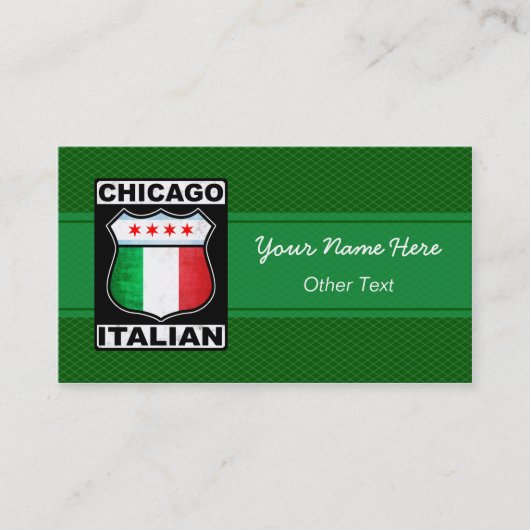 Chicago Italien American Custom Cartes de visite (Devant)