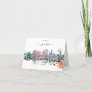 Chicago Jackson Park Personalized Note Kaart