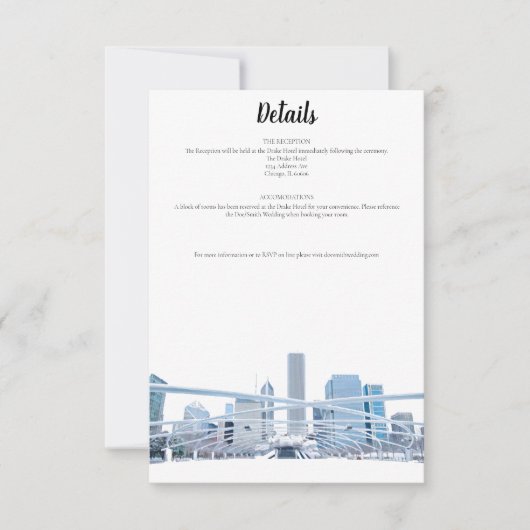 Chicago — Kaart gegevens (Voorkant)