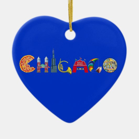 Chicago Keramisch Ornament (Voorkant)