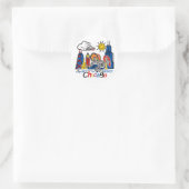Chicago Kinder Skyline Ronde Sticker (Tas)