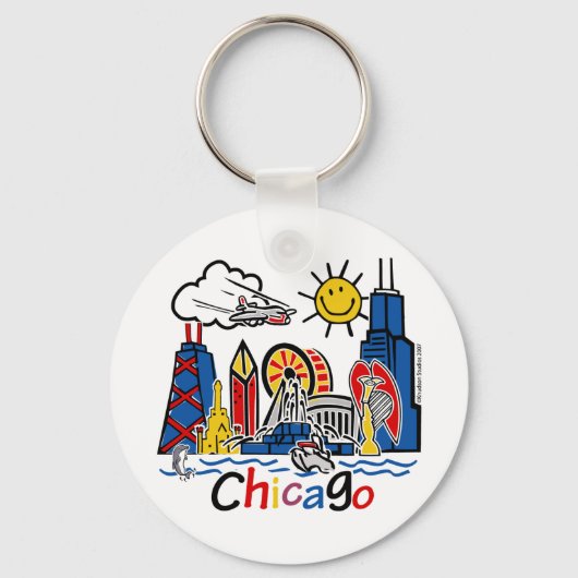 Chicago Kinder Skyline Sleutelhanger (Voorkant)