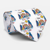 Chicago Kinder Skyline Stropdas (Opgerold)