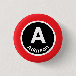 Chicago L Addison Red Line Ronde Button 3,2 Cm