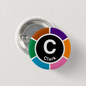 Chicago L Clark Loop Ronde Button 3,2 Cm (Voorkant /achterkant)