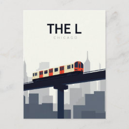 Chicago 'L' Elevated Train Briefkaart