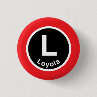 Chicago L Loyola Red Line Ronde Button 3,2 Cm