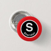 Chicago L Sheridan Red Line Ronde Button 3,2 Cm (Voorkant /achterkant)