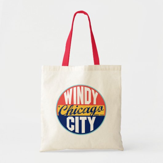 Chicago label tote bag (Voorkant)