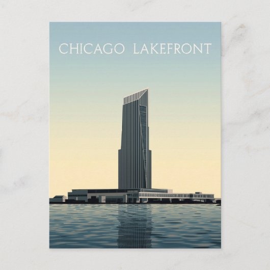 Chicago Lakefront: Modern Tower Briefkaart (Voorkant)