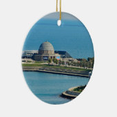 Chicago Lakefront Planetarium Foto Keramisch Ornament (Rechts)