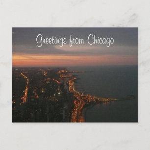 chicago-lampjes briefkaart