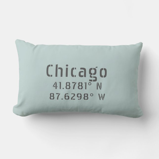Chicago Latitude-Sierkussen Kussen (Voorkant)