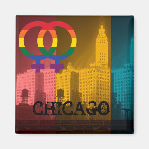 Chicago Lesbian Interest Colorful Pride Gay Magneet