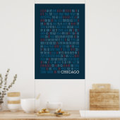 Chicago lettergrepen poster (Keuken)