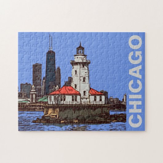 CHICAGO LIGHTHOUSE LEGPUZZEL (Horizontaal)