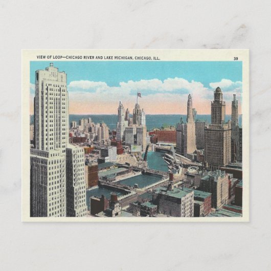  Chicago Loop Skyline Briefkaart (Voorkant)