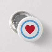Chicago Love | BUTTON | Cirkelhart | wit (Voorkant /achterkant)
