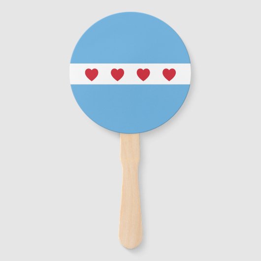 Chicago Love | Hand Fan Handwaaier (Voorkant)