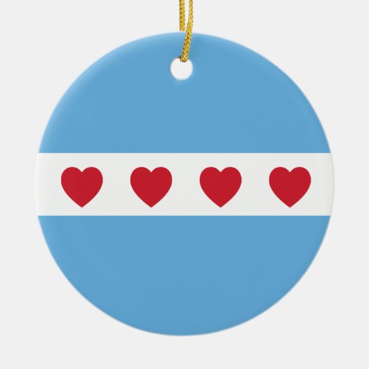 Chicago Love | Keramisch Ornament (Voorkant)