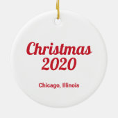 Chicago Love | Keramisch Ornament (Achterkant)