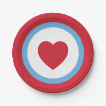 Chicago Love | Papieren Borden | Hart | Rood
