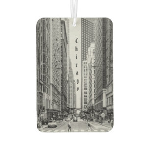Chicago Madison Street Grayscale Air Freshener Luchtverfrisser