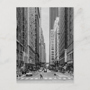 Chicago Madison Street Grayscale Briefkaart