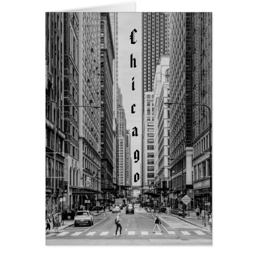 Chicago Madison Street Grayscale Kaart (Voorkant)