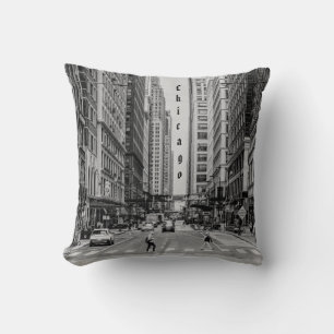 Chicago Madison Street Grayscale Sierkussen