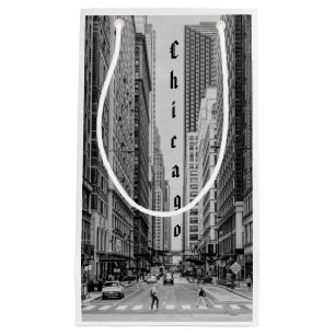 Chicago Madison Street Grayscale Small Gift Bag Klein Cadeauzakje