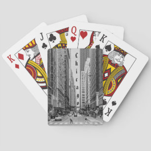 Chicago Madison Street Grayscale-speelkaarten Pokerkaarten