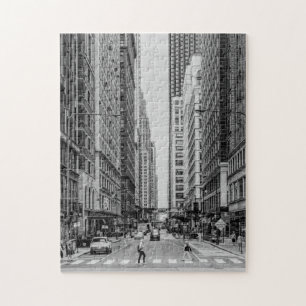 Chicago Madison Street Gris Niveaux de gris Puzzle