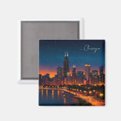 Chicago magnet magneet (Voorkant / Achterkant)