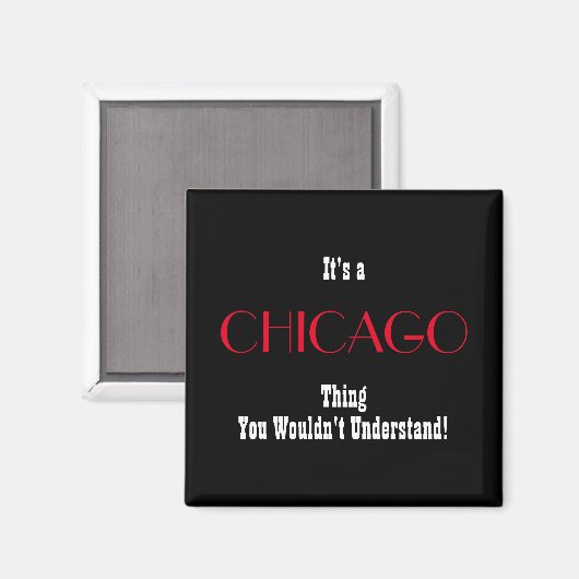 Chicago Magnet Magneet (Voorkant / Achterkant)