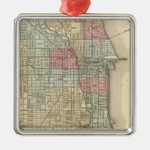 Chicago Map door Mitchell Metalen Ornament