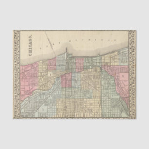 Chicago Map door Mitchell Tissuepapier