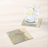 Chicago Map door Mitchell Vierkante Kartonnen Onderzetter (Insitu)