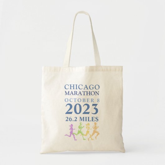Chicago Marathon 2023 Custom Text Canvas tas (Voorkant)