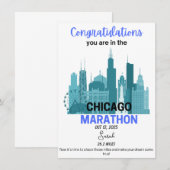 Chicago Marathon 2025 Acceptance Runner Cadeau     (Voorkant / Achterkant)