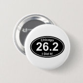 Chicago Marathon Ronde Button 5,7 Cm (Voorkant /achterkant)