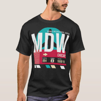 Chicago MDW Airport Code Bagage Label E T-shirt