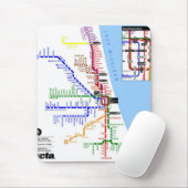 Chicago-metro Mousepad Muismat (Met muis)