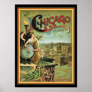 Chicago "Metropolis of the West" 12 x 16 Poster