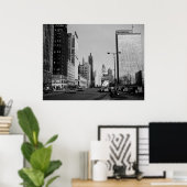 Chicago Michigan Avenue 1964 foto Poster (Thuiskantoor)