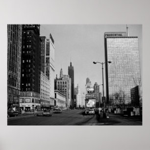 Chicago Michigan Avenue 1964  foto Poster