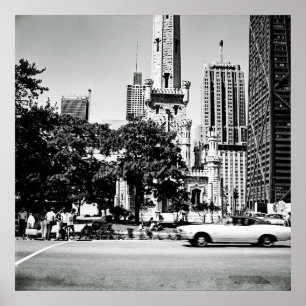 Chicago Michigan Avenue 1971  foto Poster